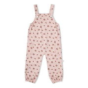 Organic Twill Overalls - Rosebud