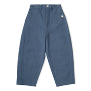 Organic Twill Barrel Pants - Navy