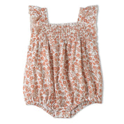 Organic Ruffle Sleeve Bubble Romper - Sienna - Makemake Organics