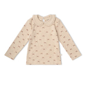 Organic Ruffle Collar Top & Legging Set - Tiny Bows