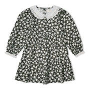 Organic Collar Tiered Dress - Twilight Meadow