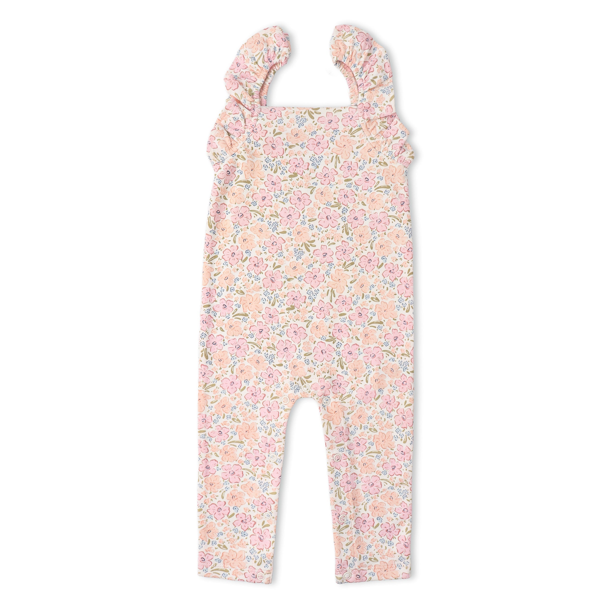 Organic Flutter Romper - Peony - Makemake Organics