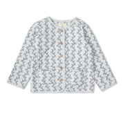 Organic Quilted Buttoned Jacket - Bluebell Vine