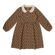 Organic Collared Dress - Chestnut Bloom