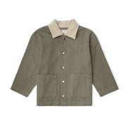 Organic Twill Button Jacket - Olive
