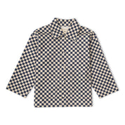 Organic Twill Button Jacket - Midnight Check