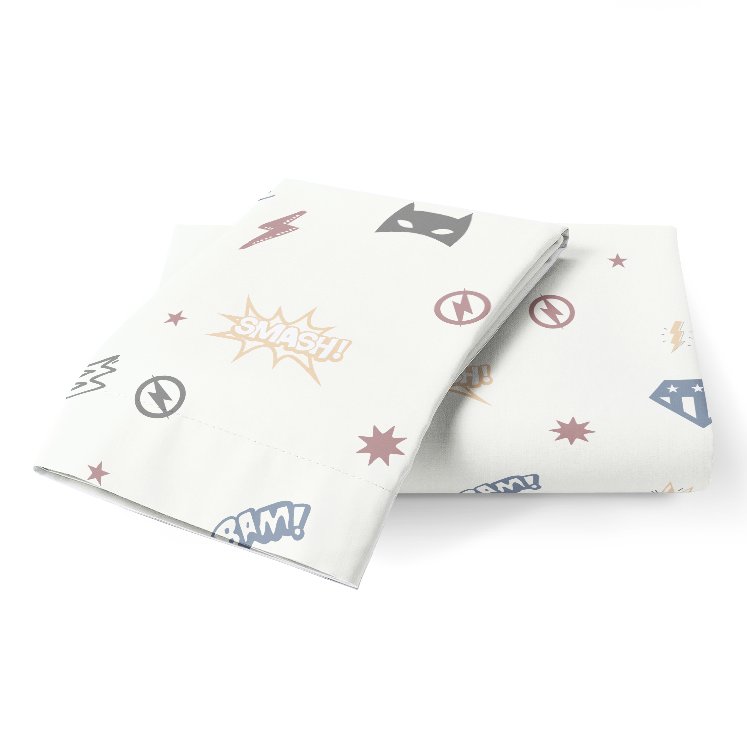 Organic Toddler Pillowcase - Mighty Heros - Makemake Organics