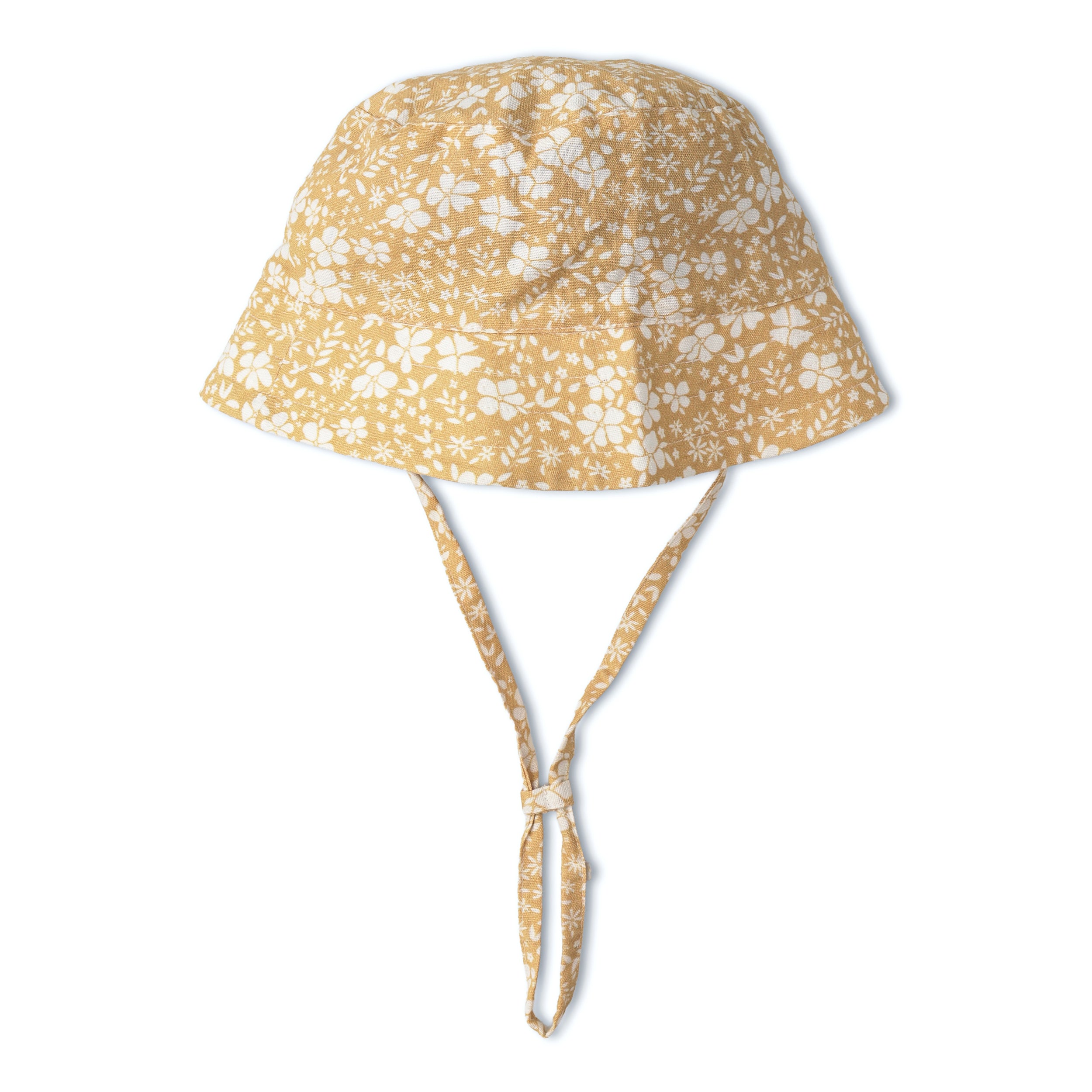 Organic Bucket Sun Hat - Yellow Blossom - Makemake Organics