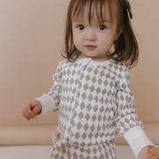 Organic 2-Way Zip Romper - Harlequin - Makemake Organics