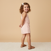 Organic Tank Romper - Blush - Makemake Organics