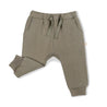 Organic Fleece Jogger Pants - Olive - Makemake Organics