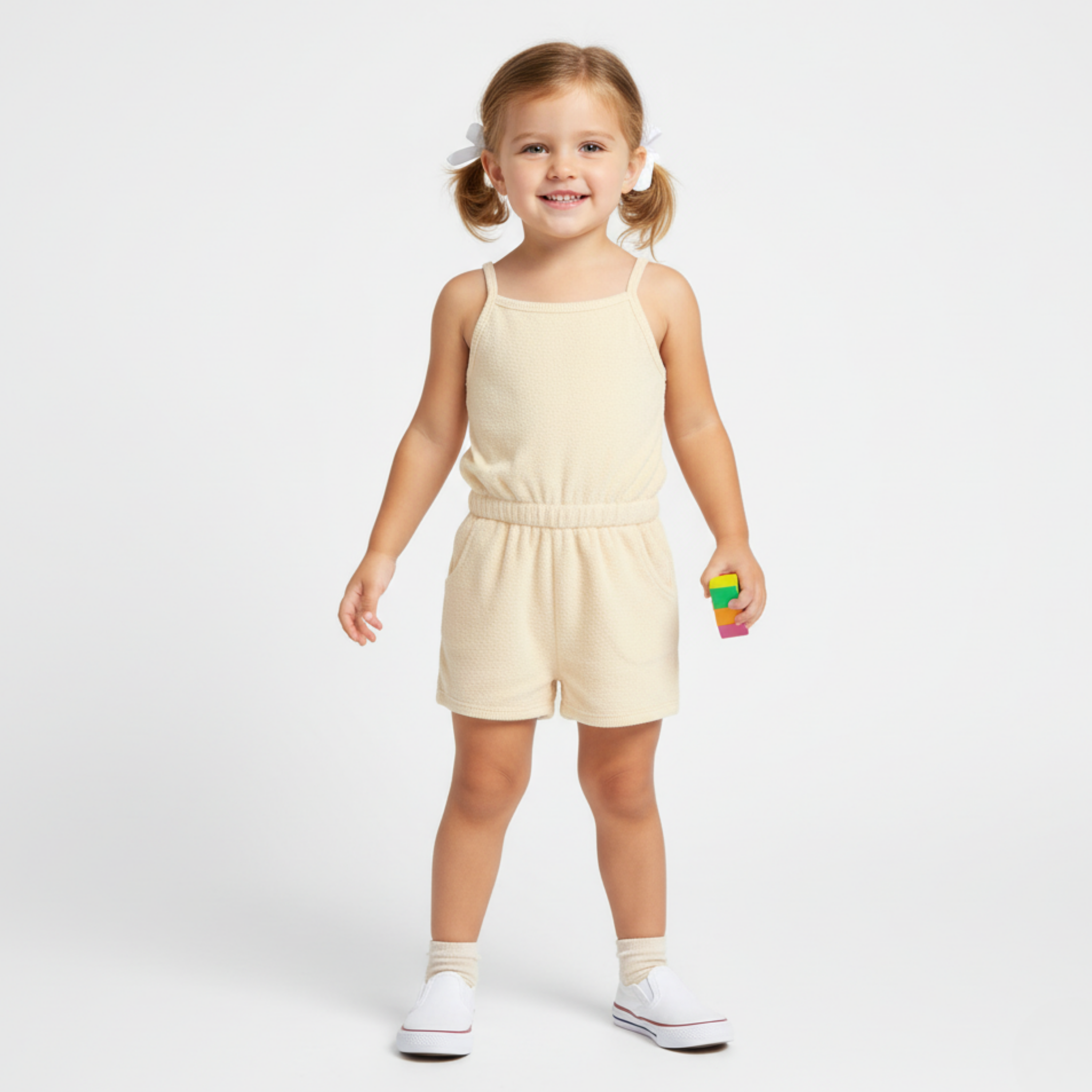 Organic Tank Romper - Butter Yellow - Makemake Organics