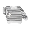 Organic Fleece Sweatshirt - Black Stripes - Makemake Organics