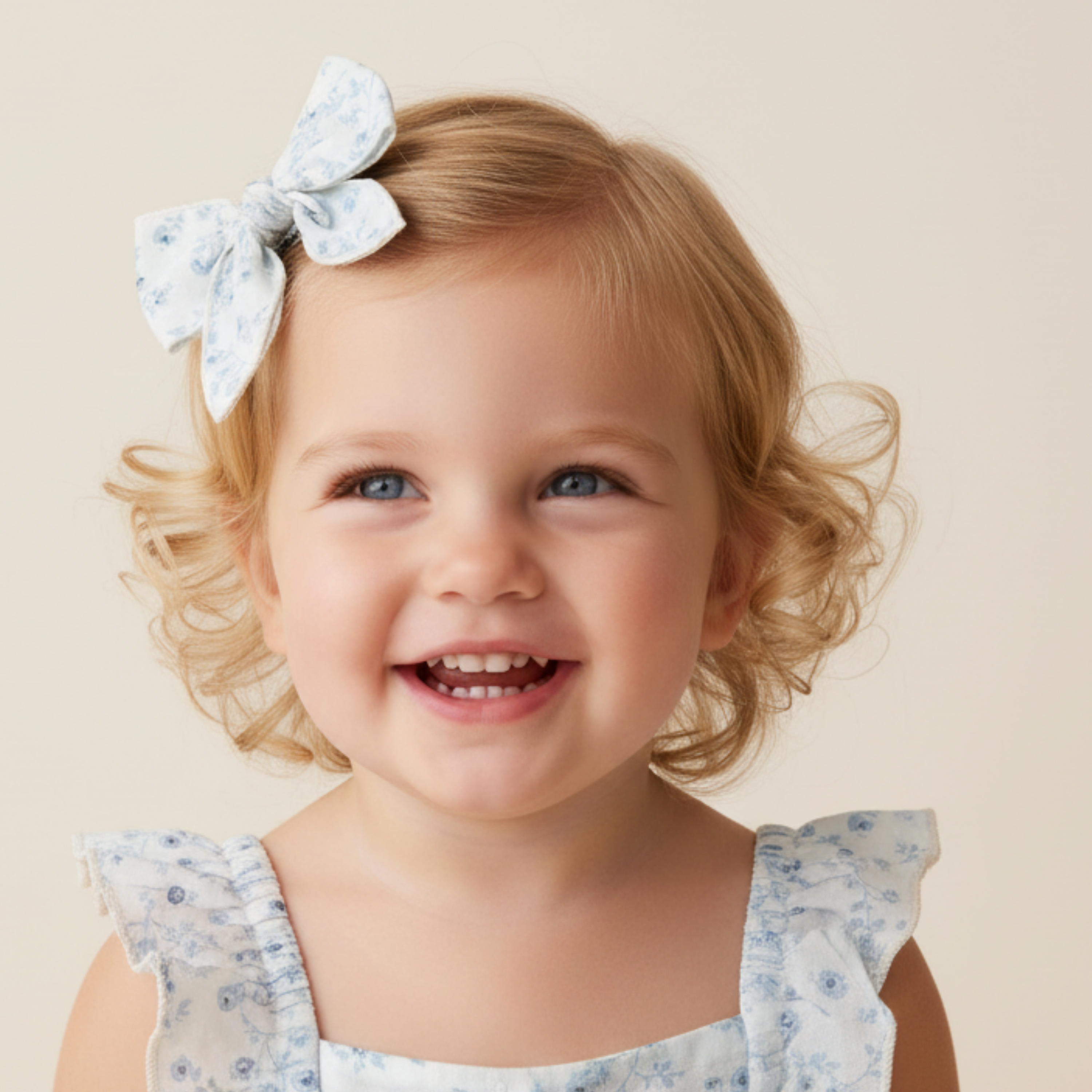Organic Hair Bow Clip - Ivy Floral - Makemake Organics