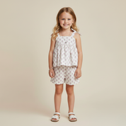 Organic Tie Up Top & Shorts Set - Lavender - Makemake Organics