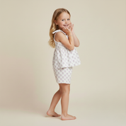 Organic Tie Up Top & Shorts Set - Lavender - Makemake Organics