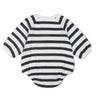 Organic Bubble Romper - Slate Stripes - Makemake Organics