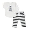 Organic Long Sleeve Tee & Pant Set - Hello You - Makemake Organics