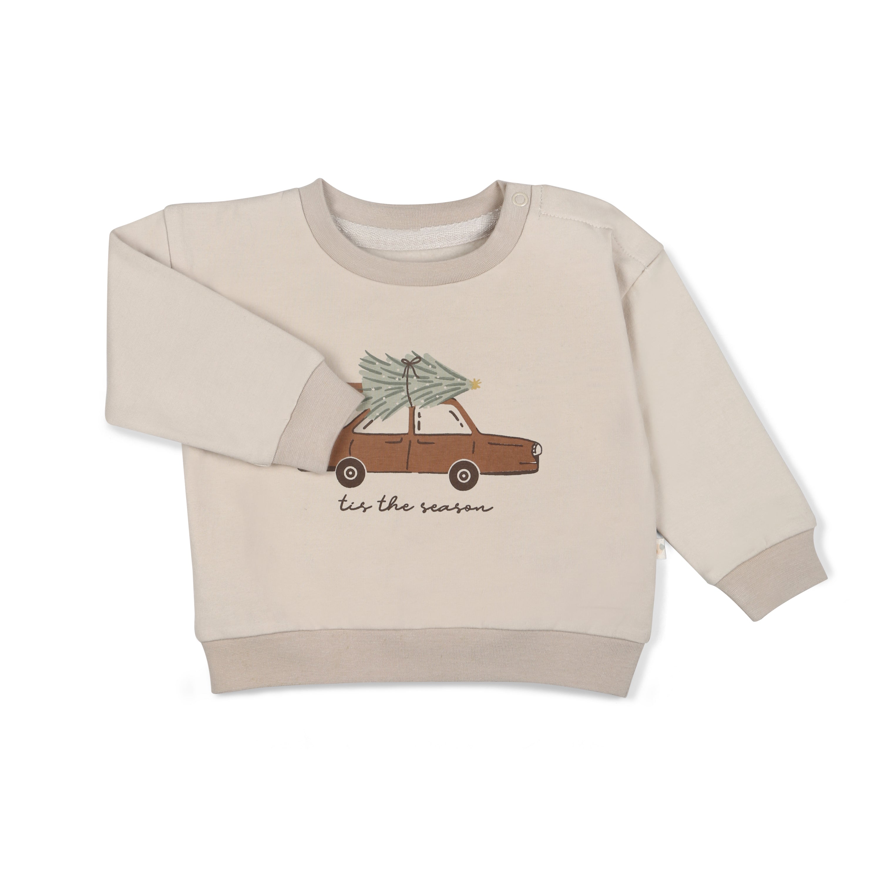Organic Fleece Sweatshirt - Tis The Season - Makemake Organics