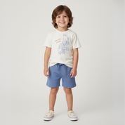 Organic Graphic Tee & Shorts Set - New York - Makemake Organics