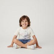 Organic Graphic Tee & Shorts Set - New York - Makemake Organics