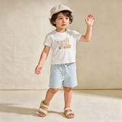 Organic Graphic Tee & Shorts Set - Wild West - Makemake Organics