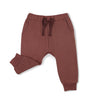 Organic Fleece Jogger Pants - Plum - Makemake Organics