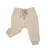 Organic Fleece Jogger Pants - Oat - Makemake Organics