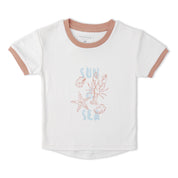 Organic Graphic Tee & Shorts Set - Beach Day - Makemake Organics
