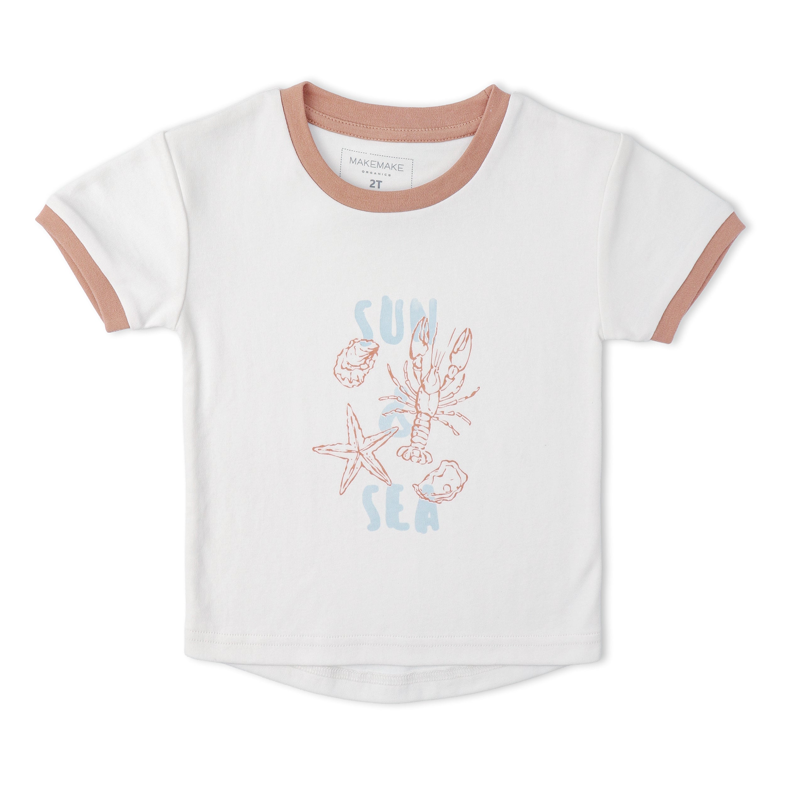 Organic Graphic Tee & Shorts Set - Beach Day - Makemake Organics