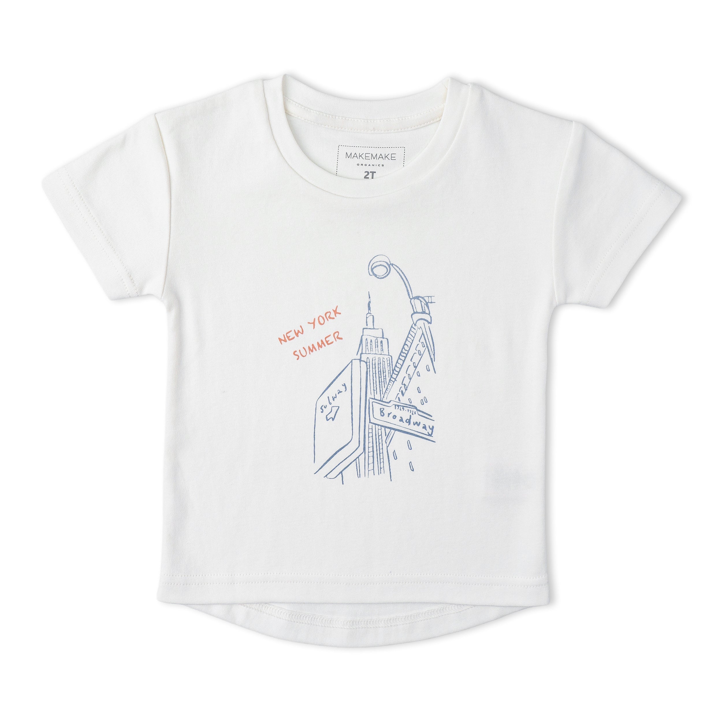 Organic Graphic Tee & Shorts Set - New York - Makemake Organics
