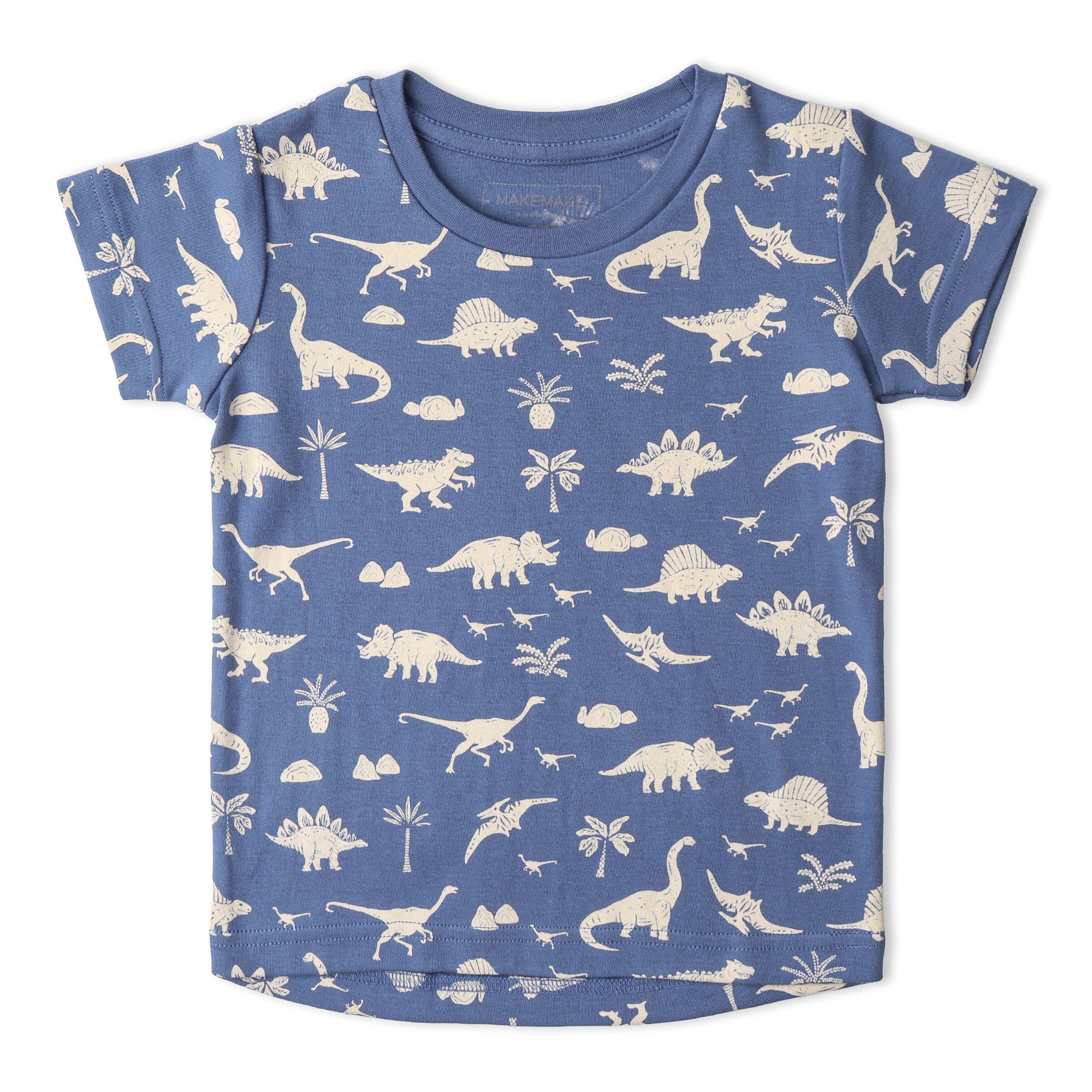 Organic Tee & Shorts Set - Dino - Makemake Organics
