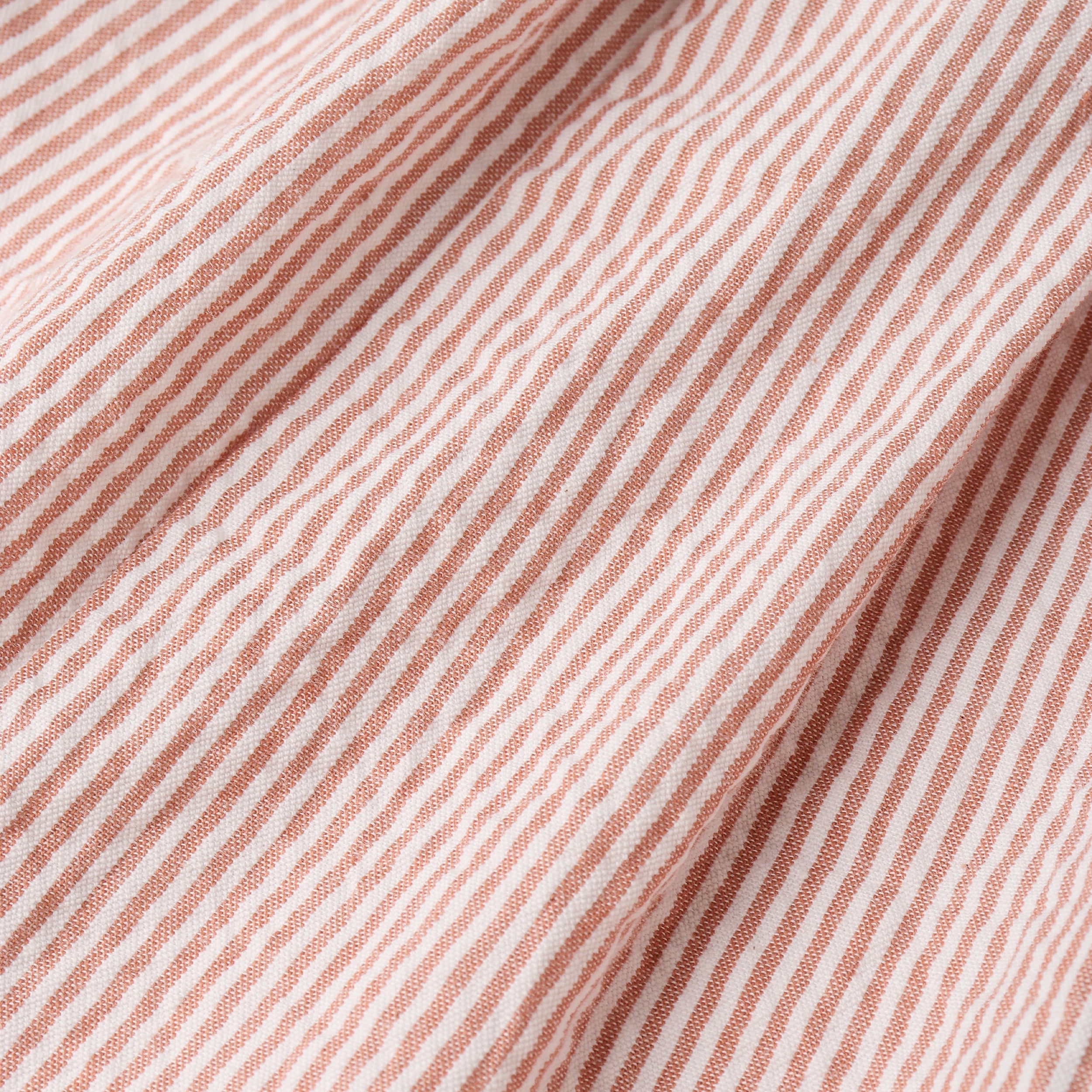 Organic Smocked Top And Bloomer Set - Coral Stripes - Makemake Organics