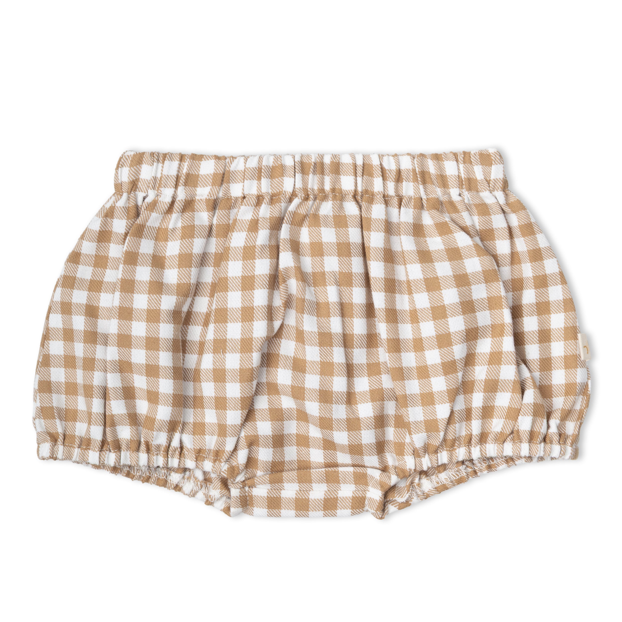 Organic Peter Pan Collar Dress - Oat Gingham