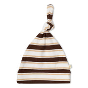 Organic Kimono Infant Sleep Gown - Cocoa Stripe