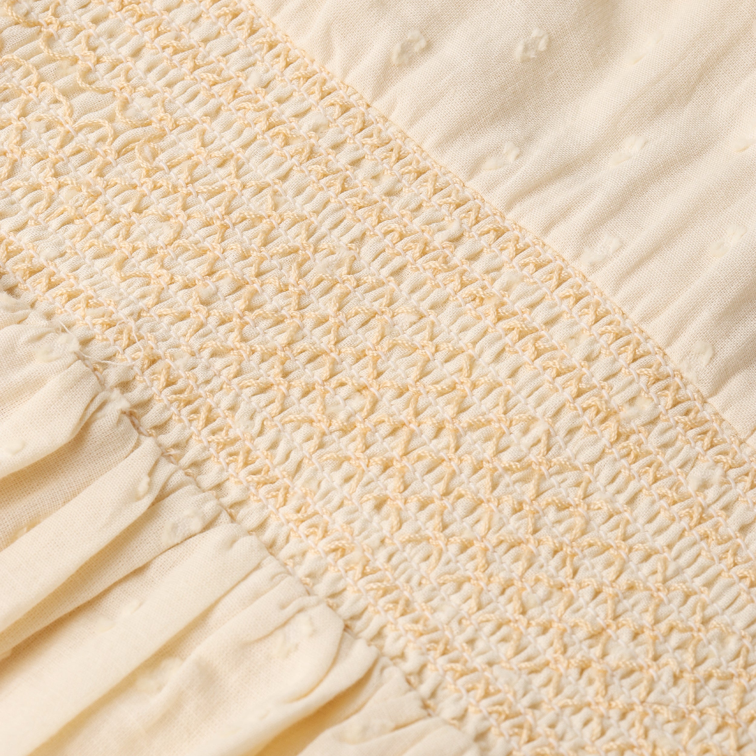 Organic Smocked Collar Dress - Butter Yellow - Makemake Organics