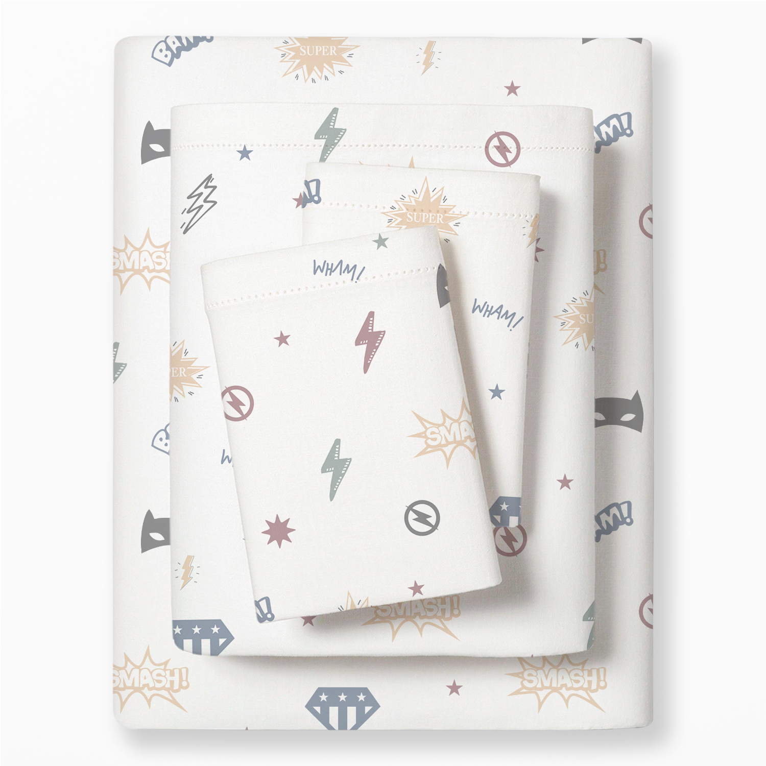Organic Cotton Sheet Set - Mighty Heros - Makemake Organics