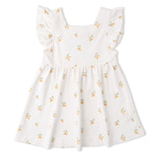 Organic Cutout Back Dress - Lemons - Makemake Organics