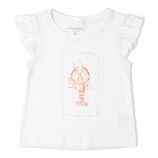 Organic Sleeveless Flutter Top & Shorts Set - Lobster - Makemake Organics