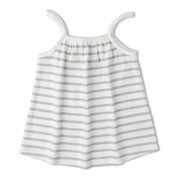 Organic Tank Top & Shorts Set - Fog Stripes - Makemake Organics