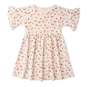 Organic Dolman Sleeve Dress - Cherry - Makemake Organics