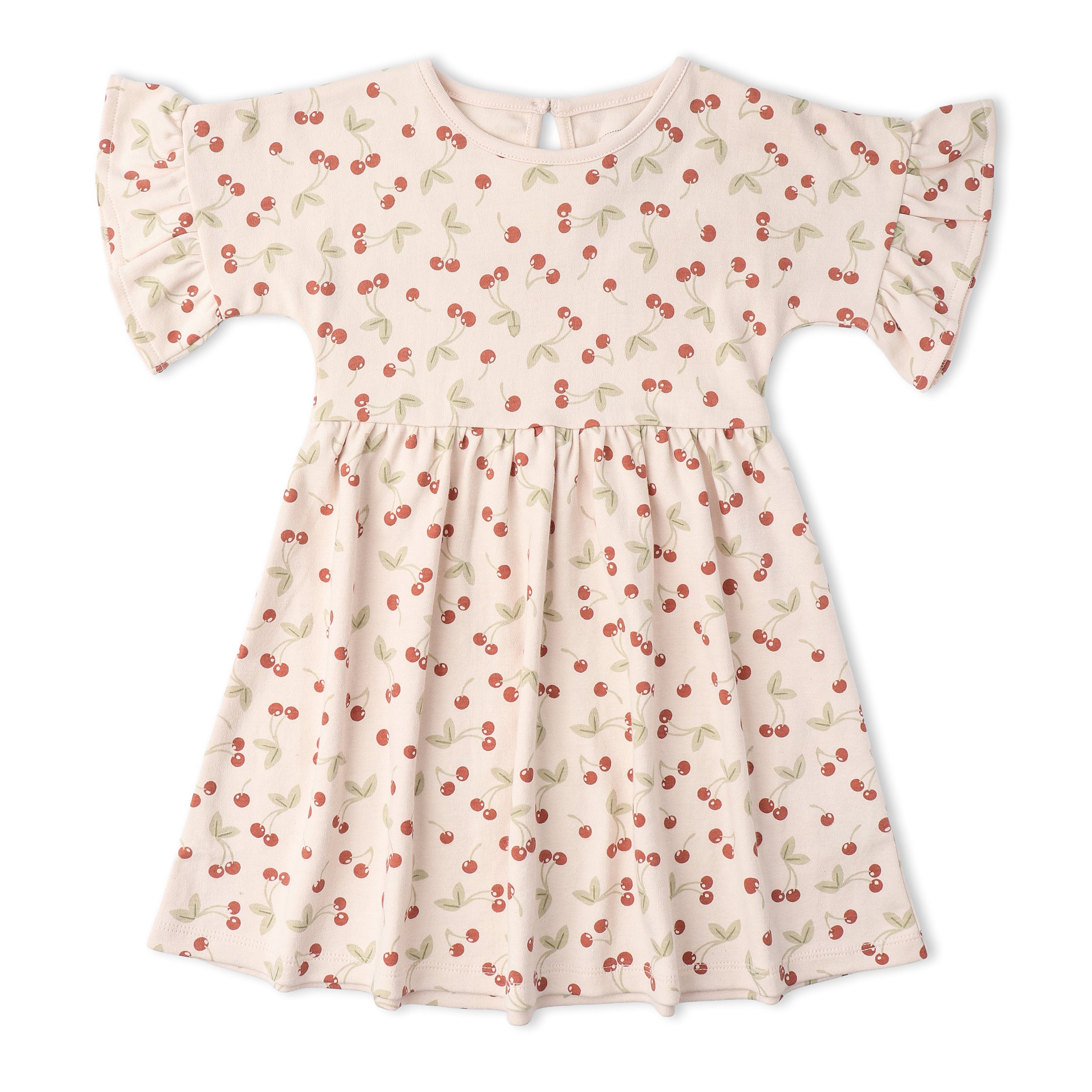 Organic Dolman Sleeve Dress - Cherry - Makemake Organics
