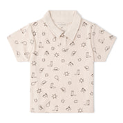 Organic Collar Tee & Shorts Set - Rodeo - Makemake Organics