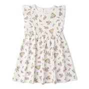 Organic Flutter Dress - Meadow - Makemake Organics