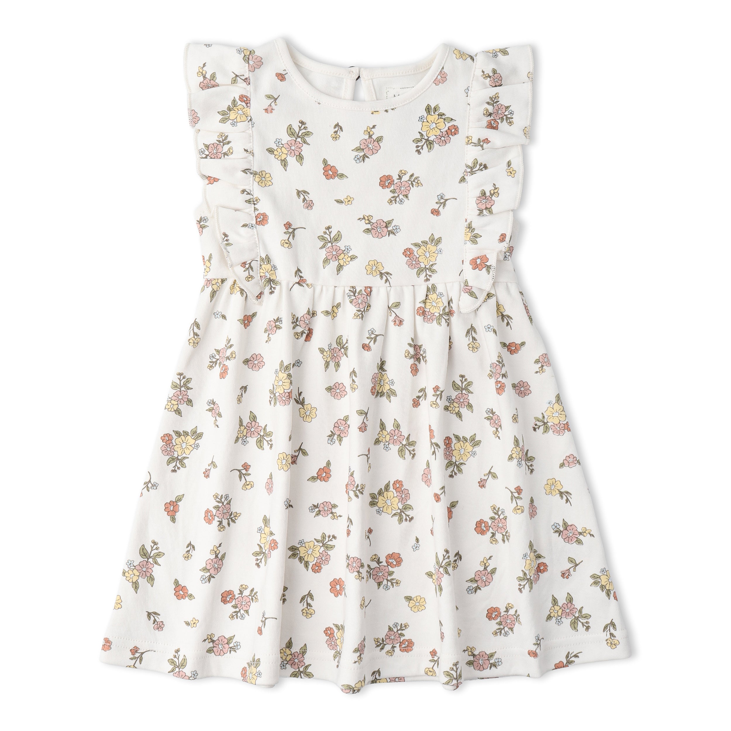 Organic Flutter Dress - Meadow - Makemake Organics