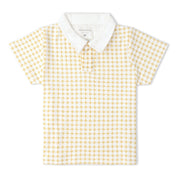 Organic Collar Tee & Shorts Set - Dotty Gingham - Makemake Organics