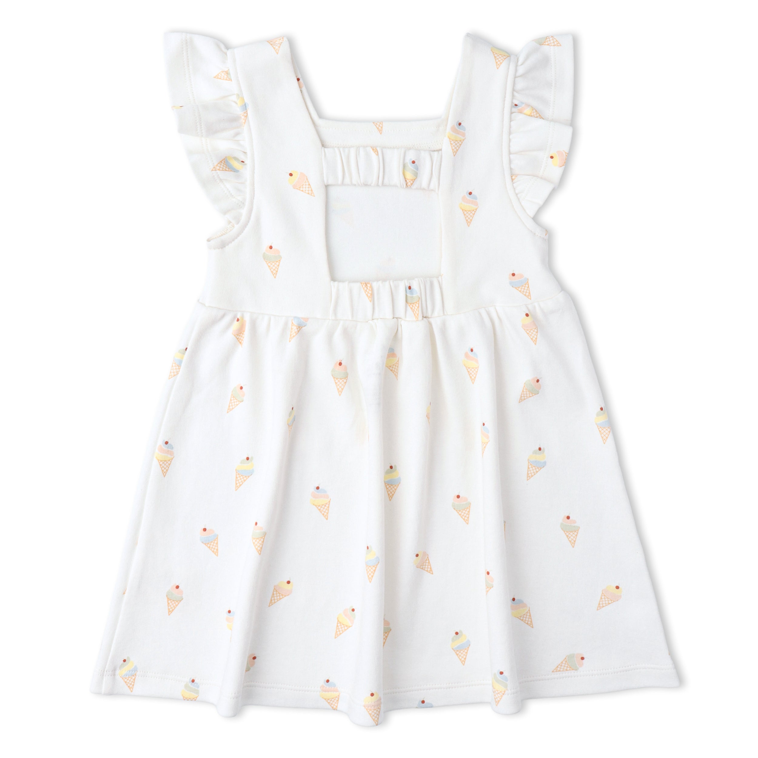 Organic Cutout Back Dress - Ice Cream - Makemake Organics