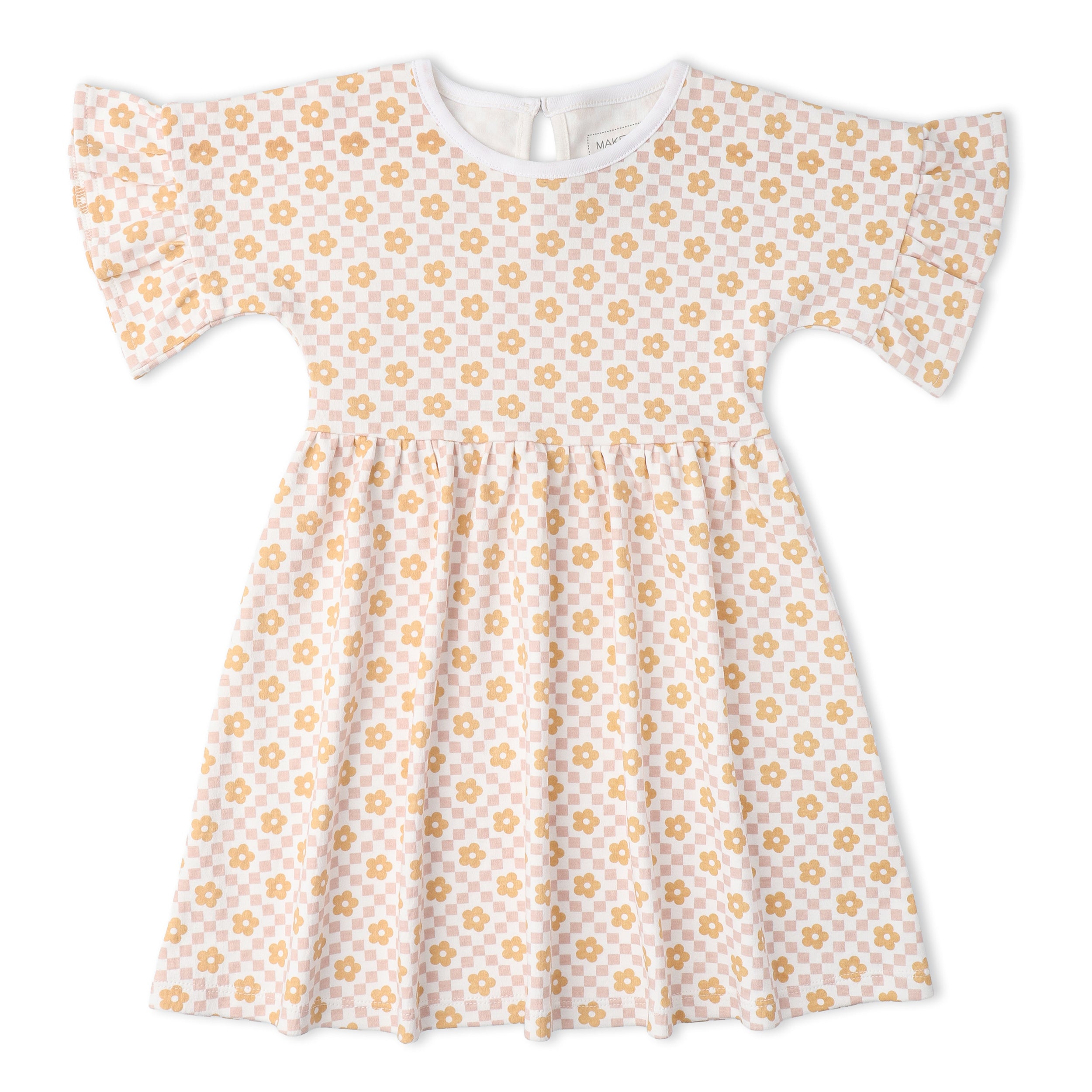 Organic Dolman Sleeve Dress - Pop Floral - Makemake Organics