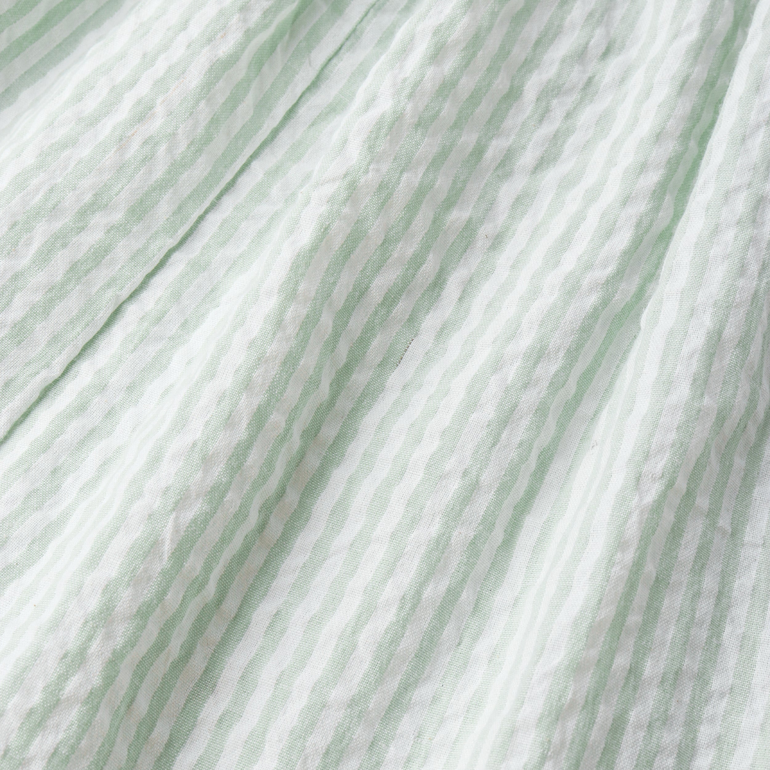 Organic Short Bubble Romper - Basil Stripes - Makemake Organics