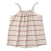 Organic Tank Top & Shorts Set - Terra Stripes - Makemake Organics